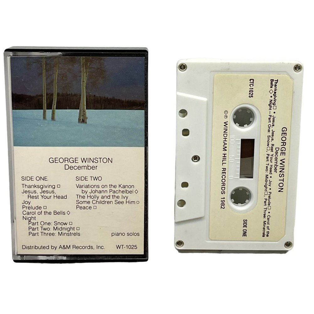 George Winston December Contemporary Classical Holiday Cassette Windham Hill